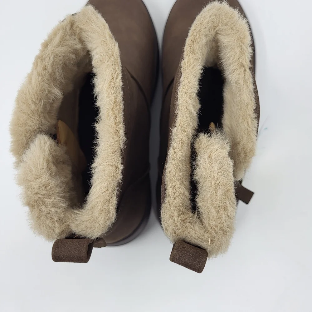 Baretraps Neana Mid-Shaft Line Zip Up Brown Boots New Size 8.5
